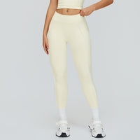 Contrast-Stitch Mid-Rise Sculpting Leggings