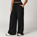 Elastic Waist Drawstring Wide-Leg Pants