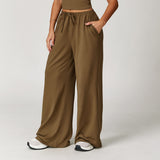 Elastic Waist Drawstring Wide-Leg Pants