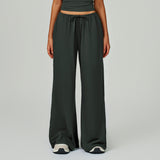 Elastic Waist Drawstring Wide-Leg Pants