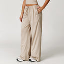 Elastic Waist Drawstring Wide-Leg Pants
