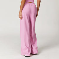 Elastic Waist Drawstring Wide-Leg Pants