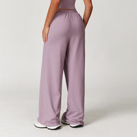 Elastic Waist Drawstring Wide-Leg Pants
