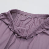 Elastic Waist Drawstring Wide-Leg Pants