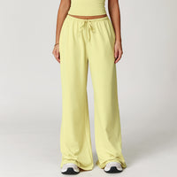 Elastic Waist Drawstring Wide-Leg Pants