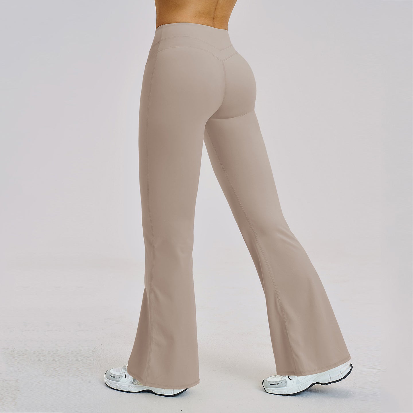 Peach-Lift High-Waist Flared Leggings