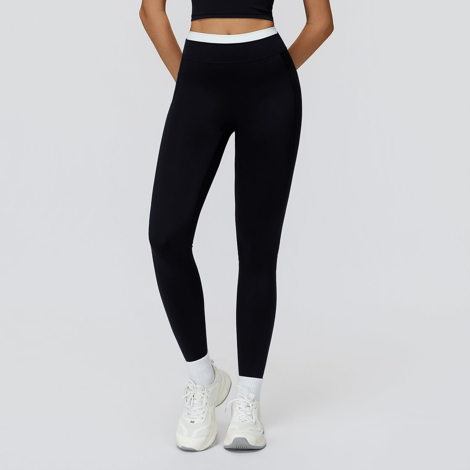 High-Waisted Contrast Sculpt Leggings