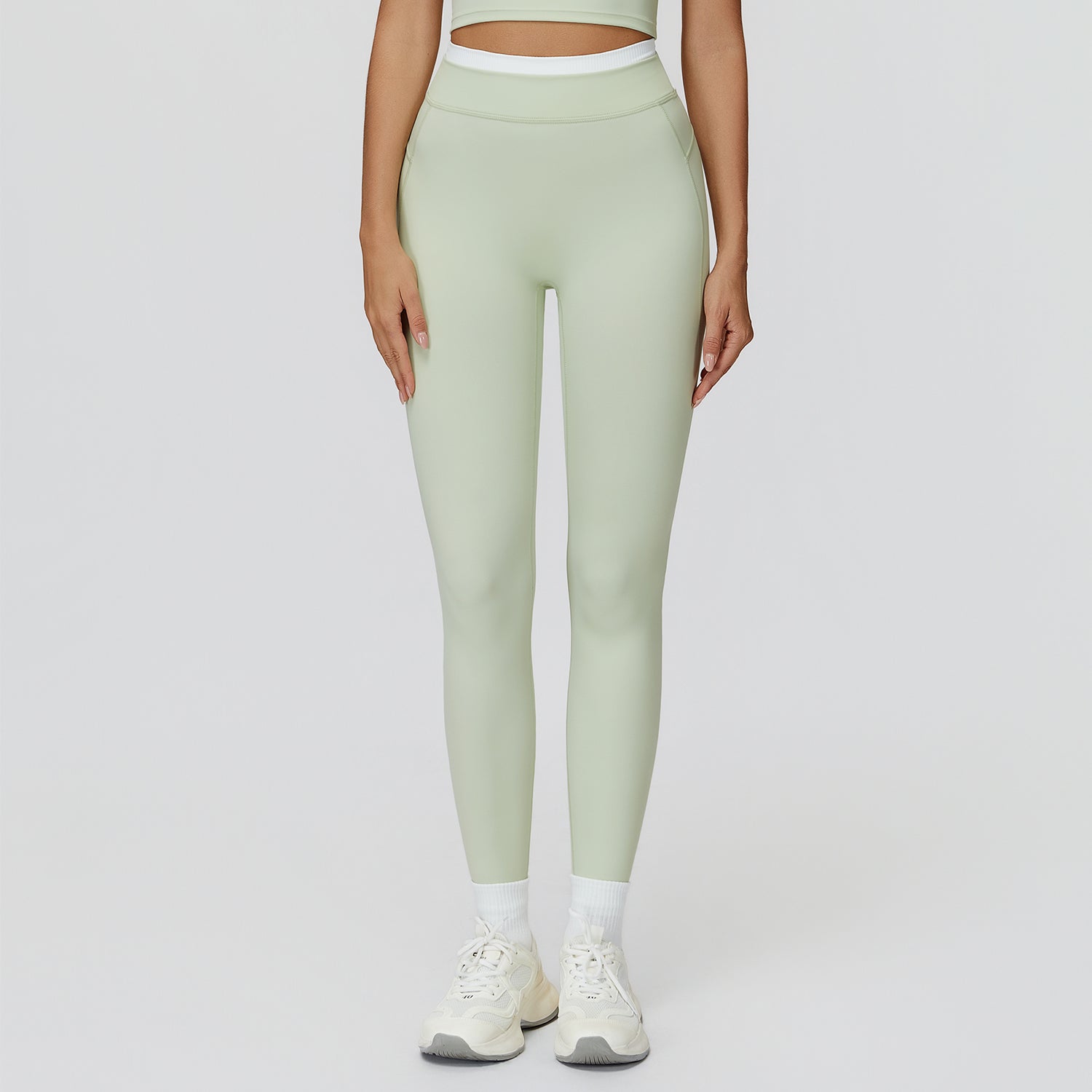 High-Waisted Contrast Sculpt Leggings