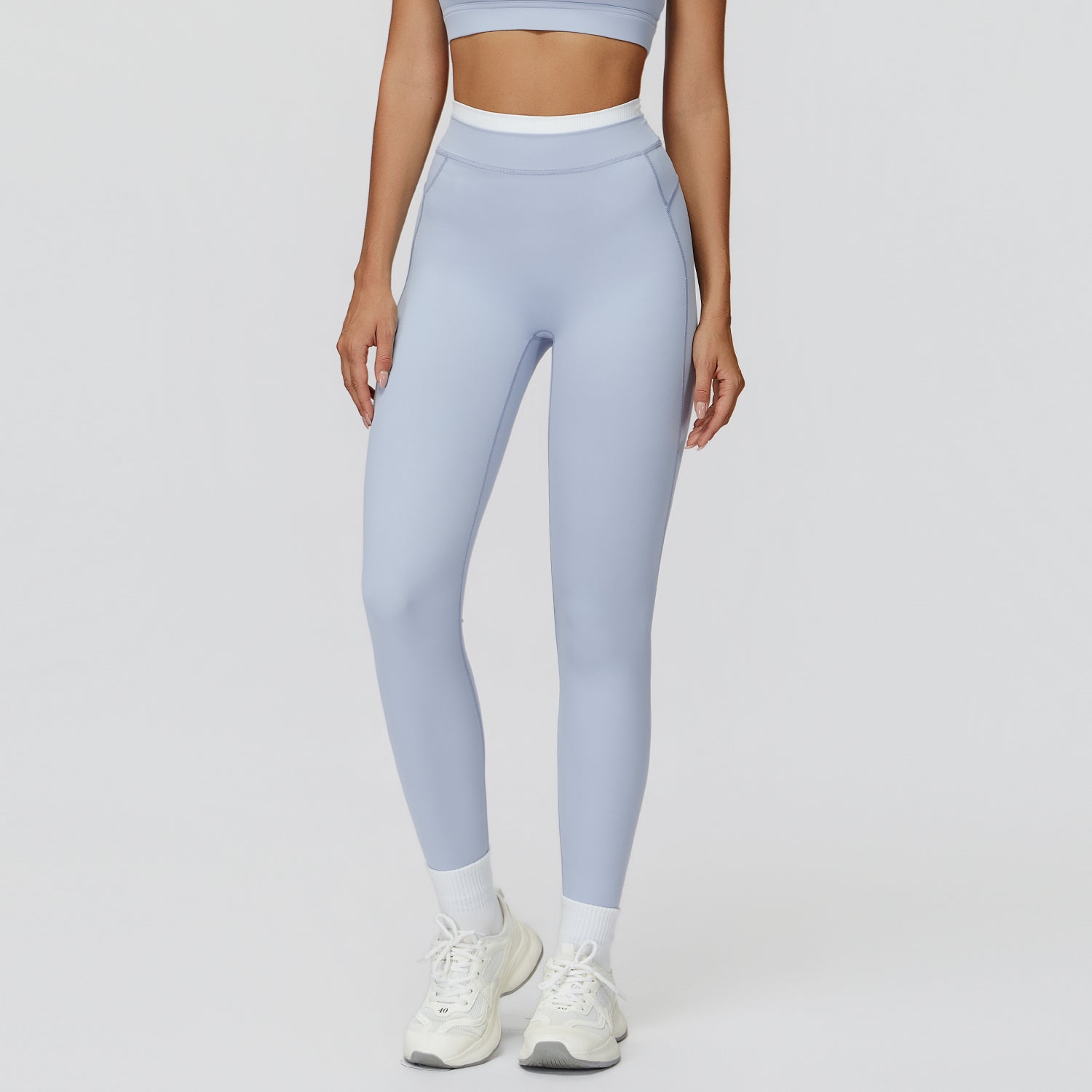 High-Waisted Contrast Sculpt Leggings