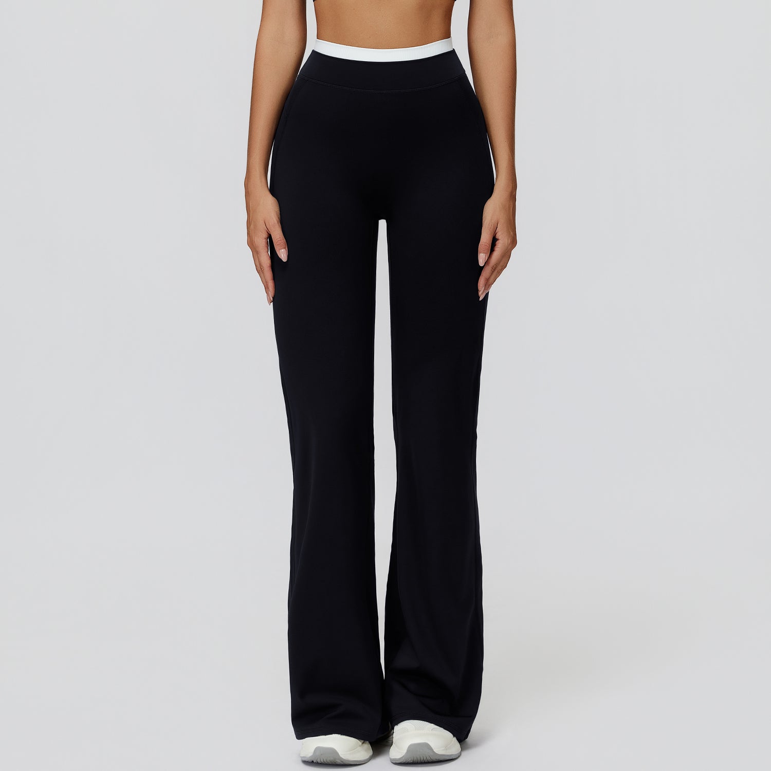 High-Waisted Colorblock Straight Leggings
