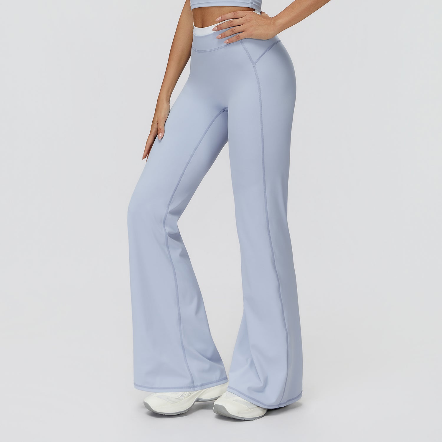 High-Waisted Colorblock Straight Leggings