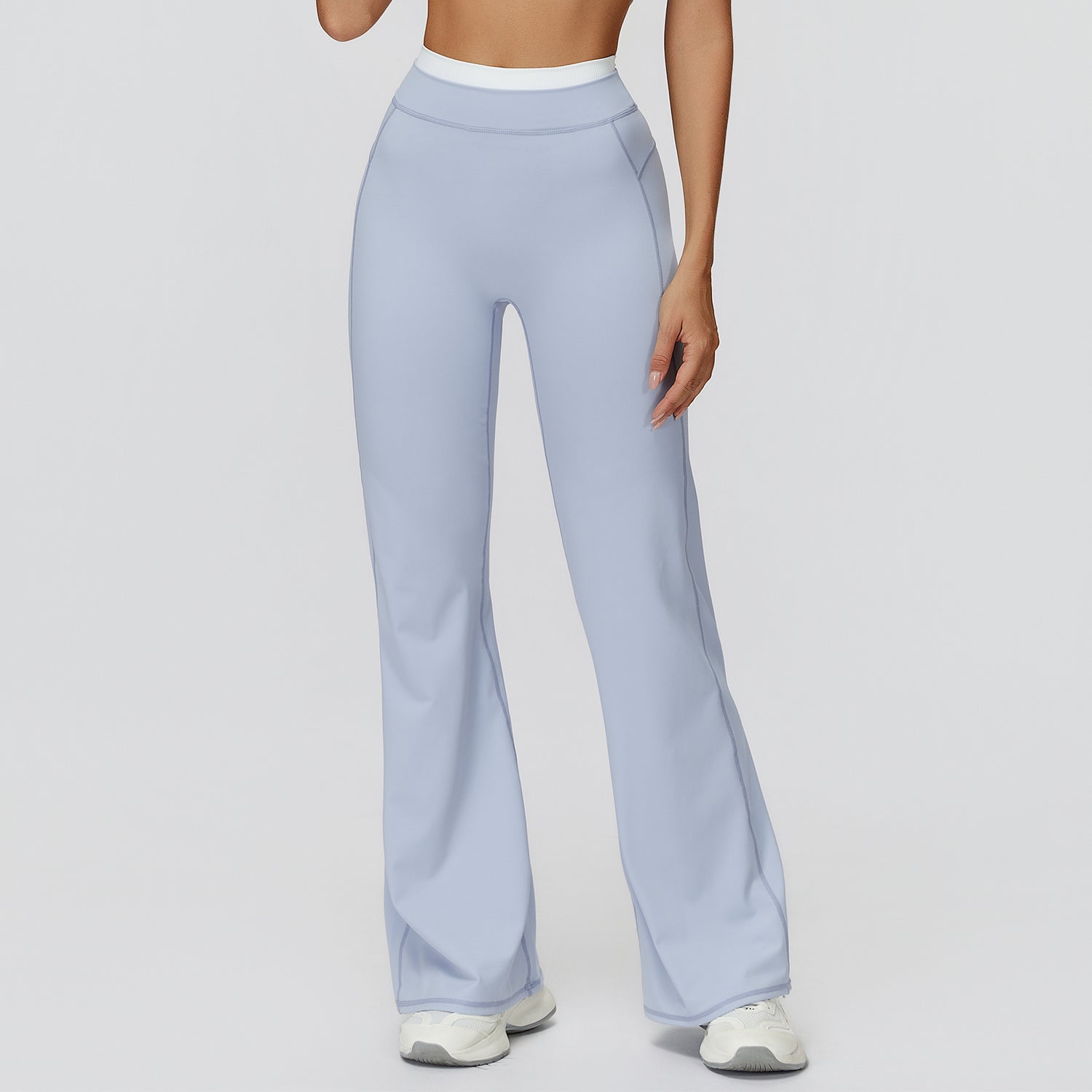 High-Waisted Colorblock Straight Leggings