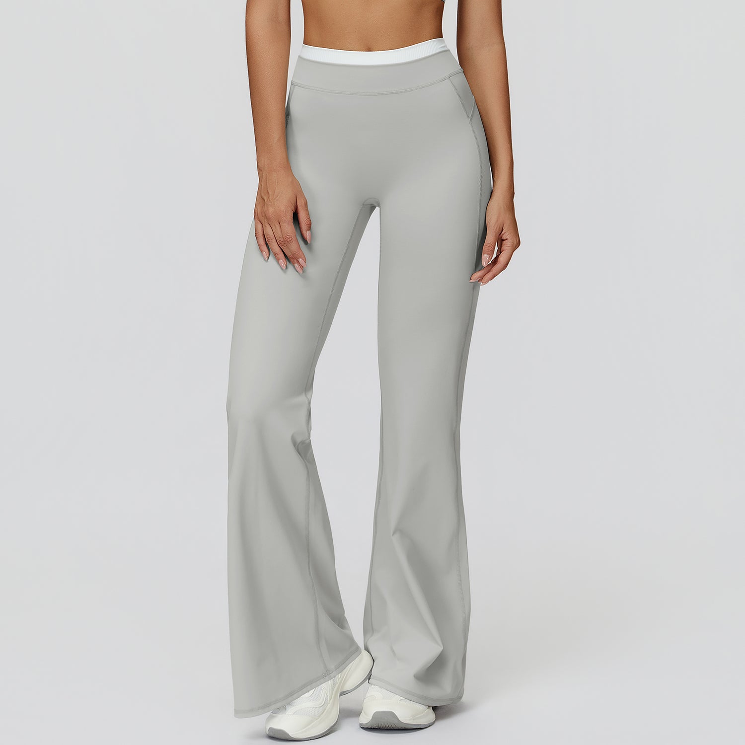 High-Waisted Colorblock Straight Leggings