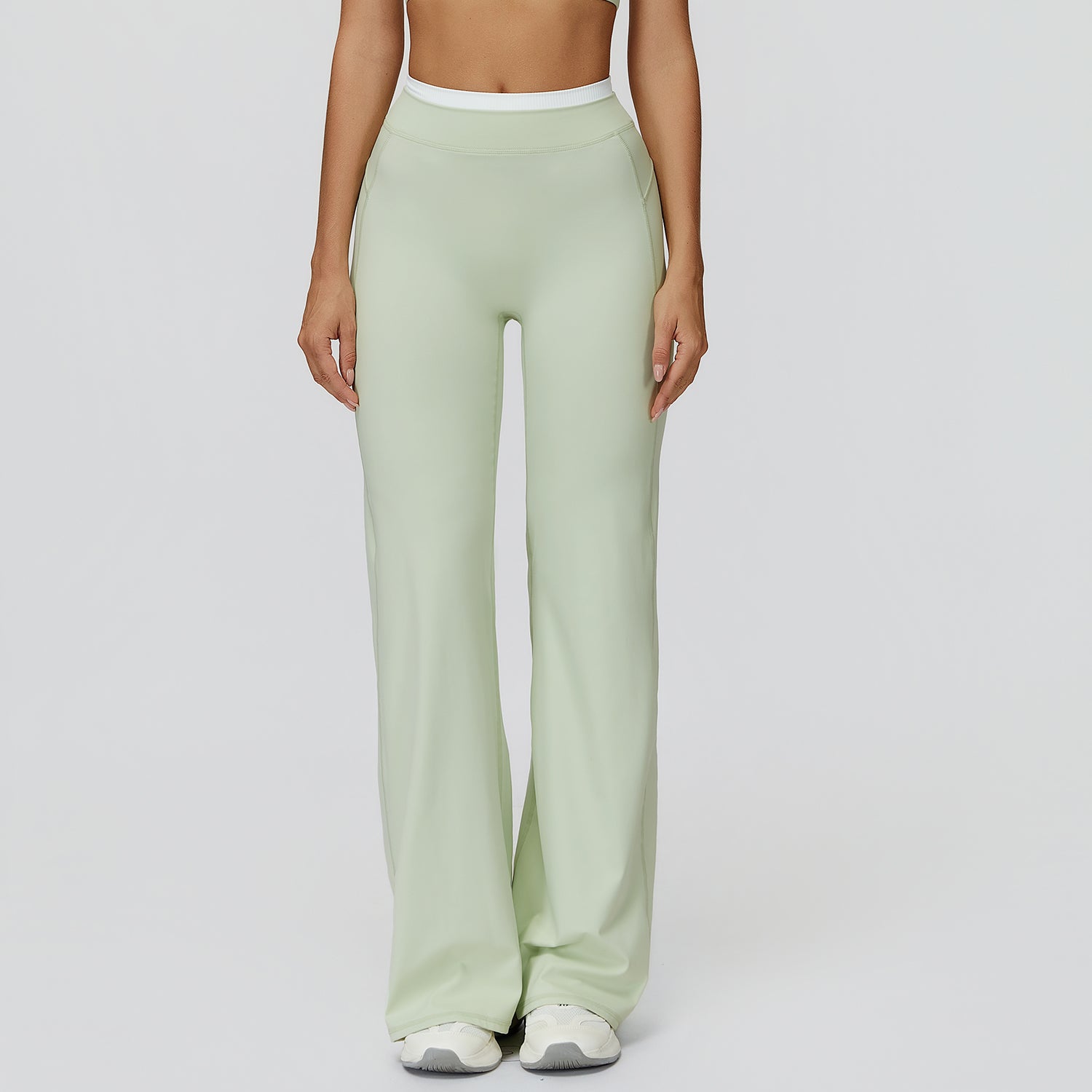 High-Waisted Colorblock Straight Leggings