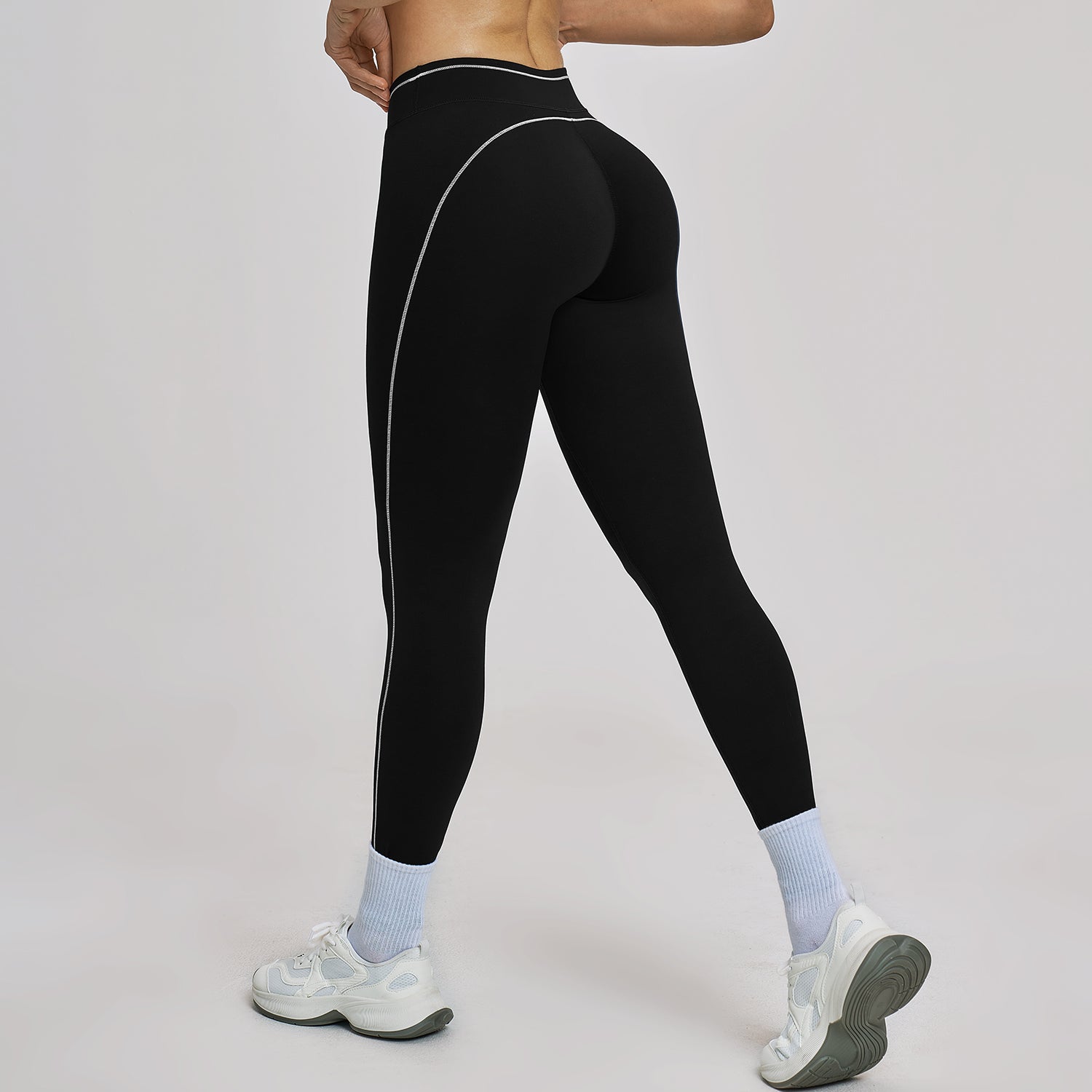Contrast Stitch High-Rise Sculpt Leggings