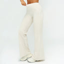 Contrast-Stitch Straight Leg Pants