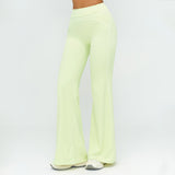 Contrast-Stitch Straight Leg Pants