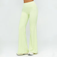 Contrast-Stitch Straight Leg Pants