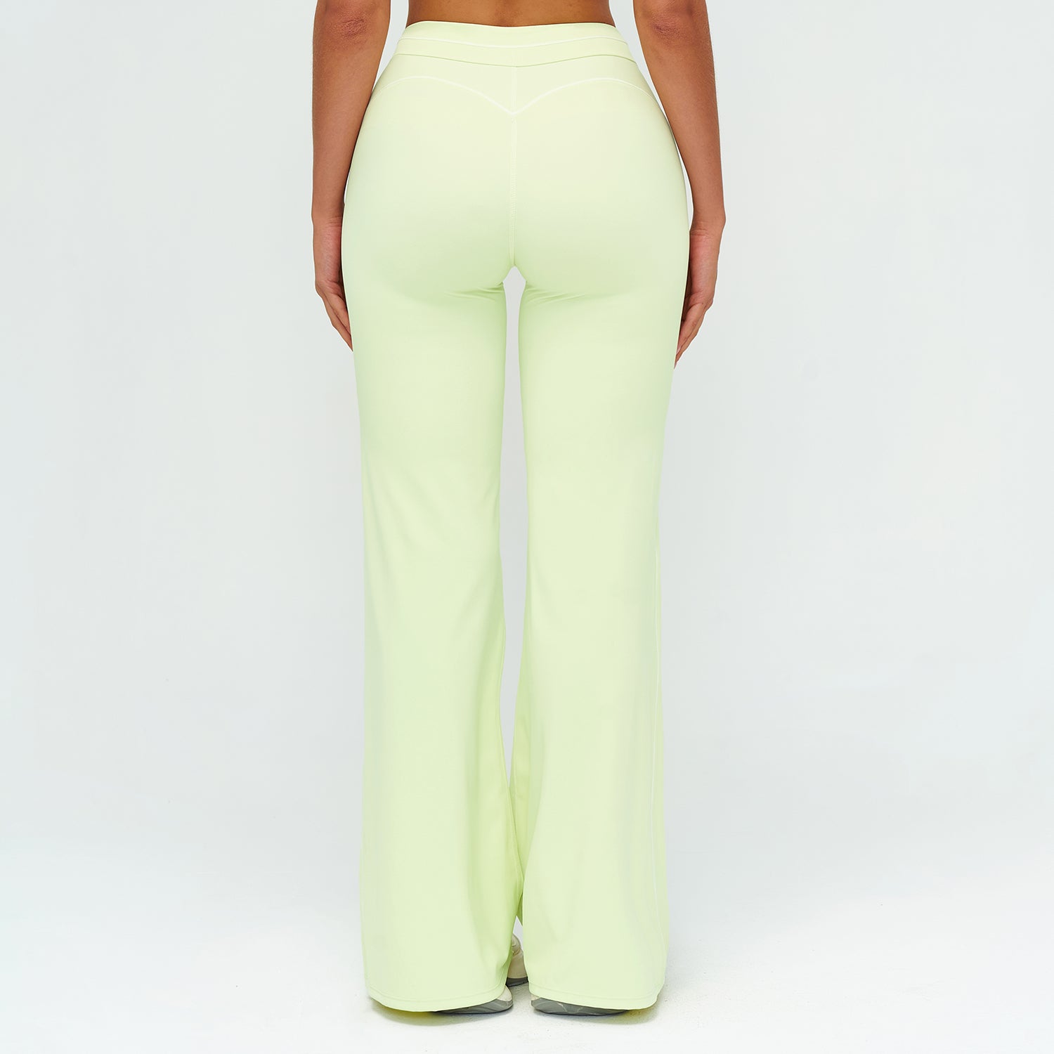 Contrast-Stitch Straight Leg Pants