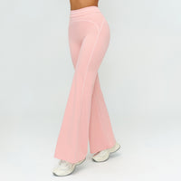 Contrast-Stitch Straight Leg Pants