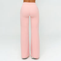 Contrast-Stitch Straight Leg Pants