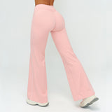 Contrast-Stitch Straight Leg Pants