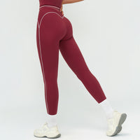 Contrast-Stitch Sculpt Leggings