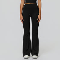 V-Back Ruched Flare Leggings