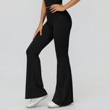 V-Back Ruched Flare Leggings