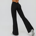 V-Back Ruched Flare Leggings