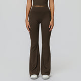 V-Back Ruched Flare Leggings