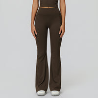 V-Back Ruched Flare Leggings