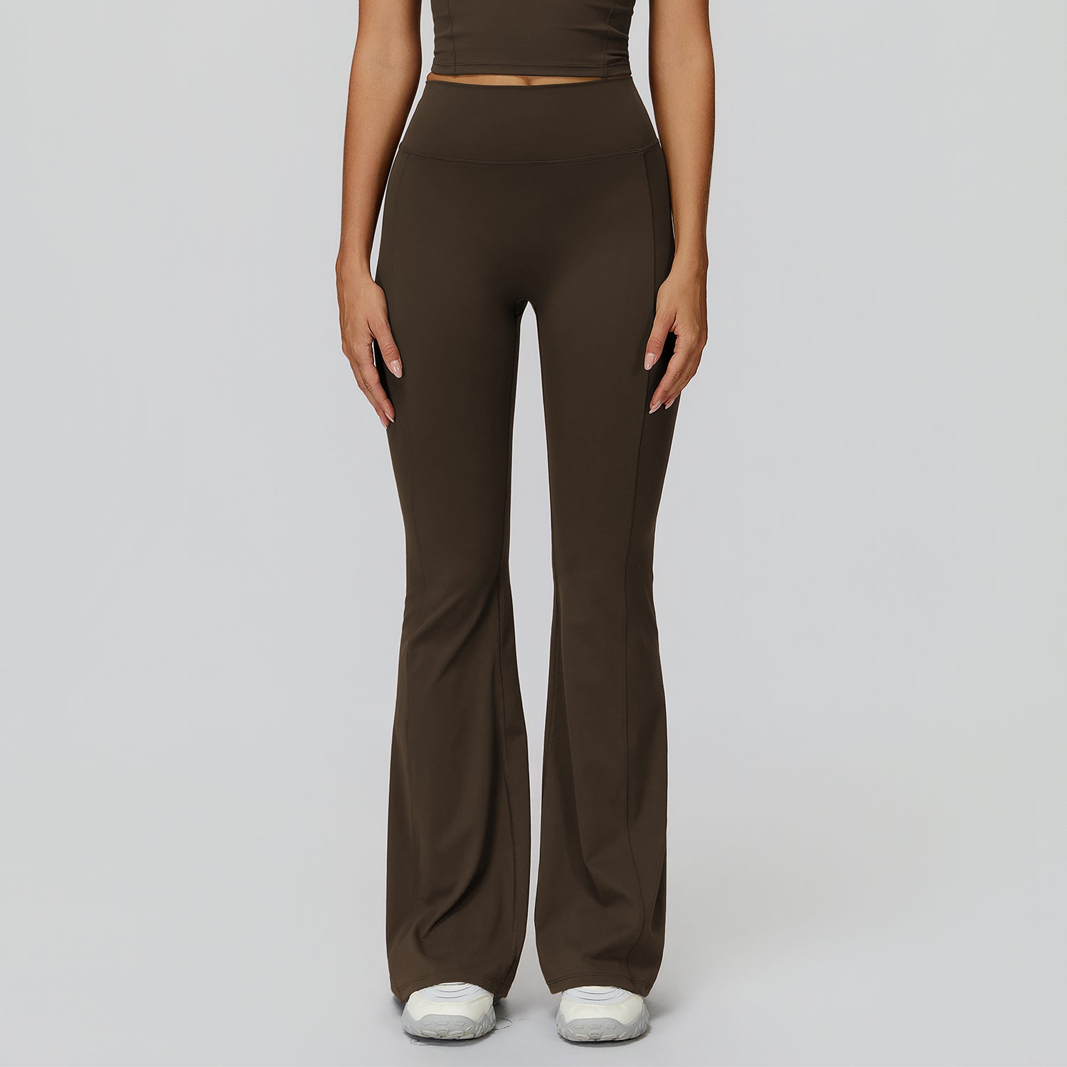 V-Back Ruched Flare Leggings