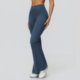 V-Back Ruched Flare Leggings