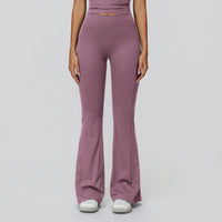 V-Back Ruched Flare Leggings