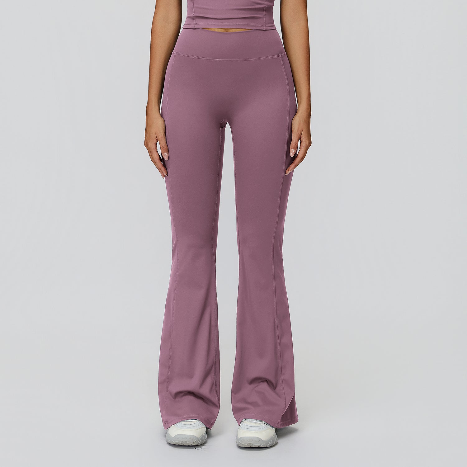 V-Back Ruched Flare Leggings