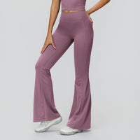 V-Back Ruched Flare Leggings