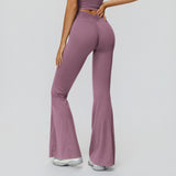 V-Back Ruched Flare Leggings