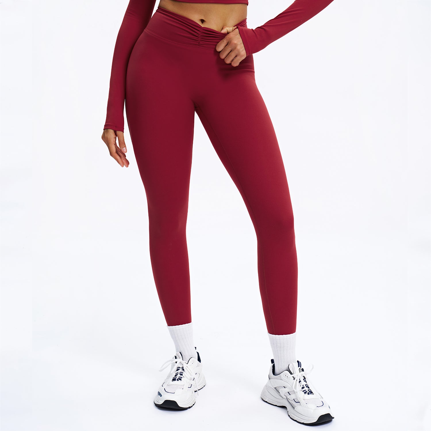 Scrunch-Front Booty-Lifting Leggings