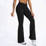 Scrunch-Front Booty-Lifting Flare Leggings