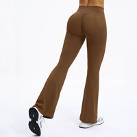 Scrunch-Front Booty-Lifting Flare Leggings