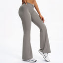 Scrunch-Front Booty-Lifting Flare Leggings