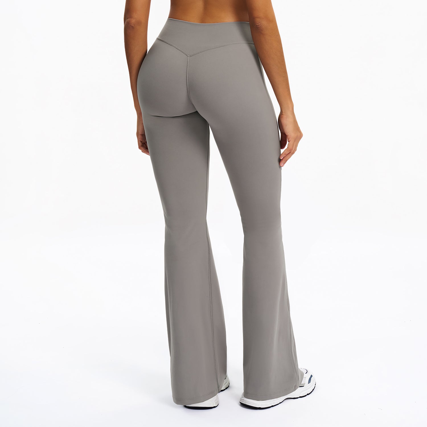 Scrunch-Front Booty-Lifting Flare Leggings