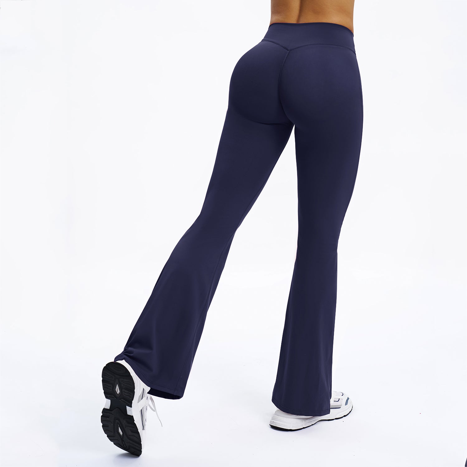 Scrunch-Front Booty-Lifting Flare Leggings