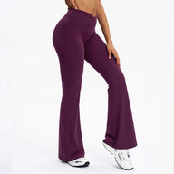 Scrunch-Front Booty-Lifting Flare Leggings