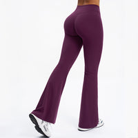Scrunch-Front Booty-Lifting Flare Leggings