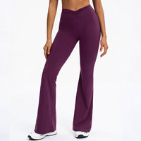 Scrunch-Front Booty-Lifting Flare Leggings