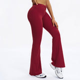 Scrunch-Front Booty-Lifting Flare Leggings