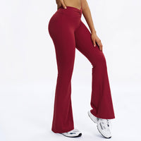 Scrunch-Front Booty-Lifting Flare Leggings