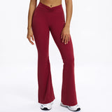 Scrunch-Front Booty-Lifting Flare Leggings